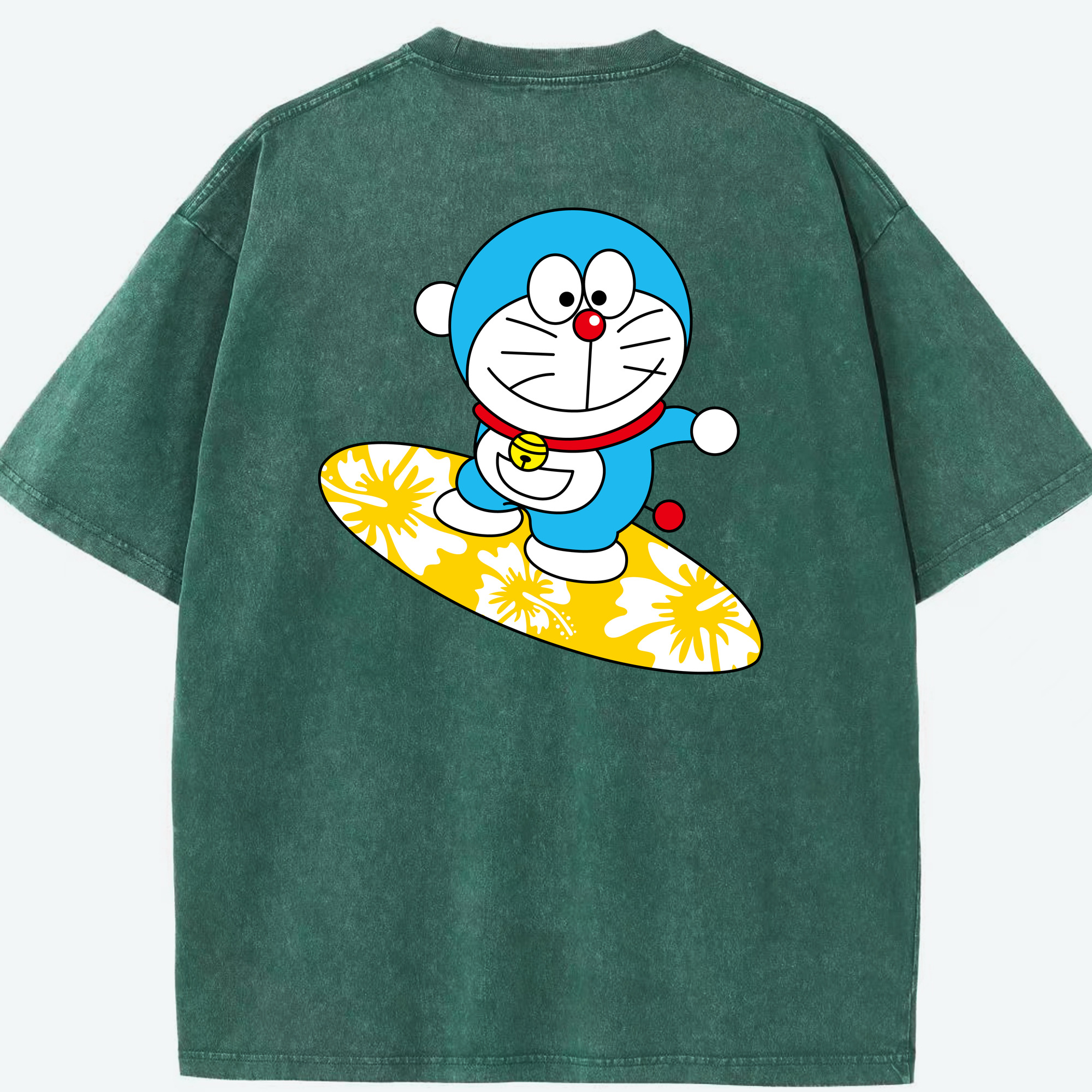 （画像用） ドラえもん Doraemon 綿100% ヴィンテージ風 半袖Tシャツ（背面プリント）